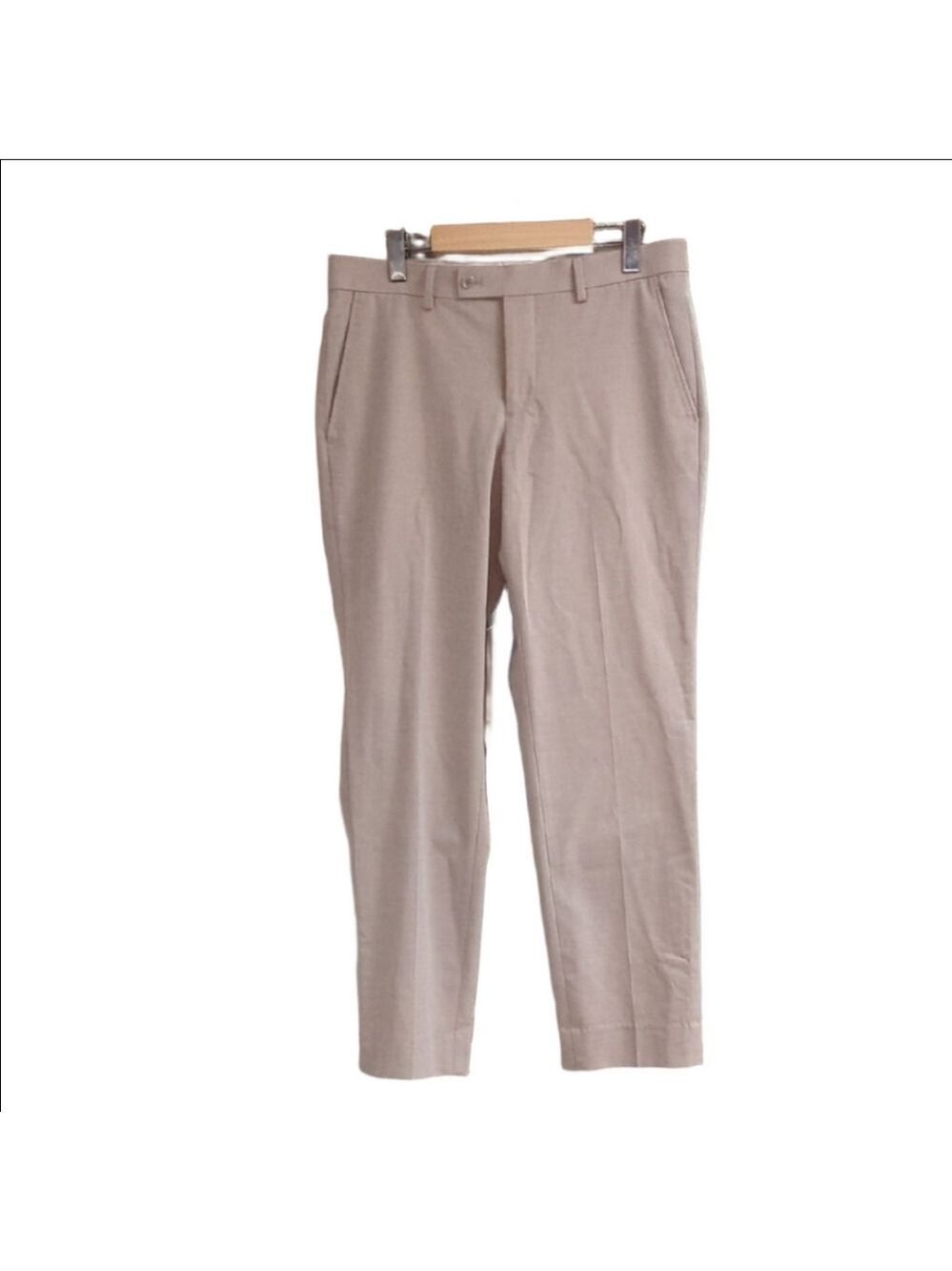 Egara Men’s Stretch Chino Dress Pants Khaki Tan Business Casual 34x30